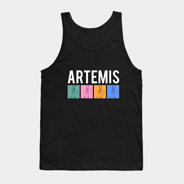 Artemis, Greek mythology Tank Top by cypryanus